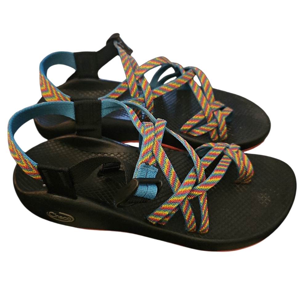 Chacos Rainbow Strappy Sandals Sz 10